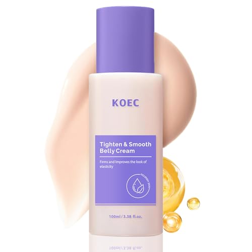 Tightening and Smoothing Belly Cream, Visibly Lift, Tighten Skin & Reduce Stretch Marks + Cellulite, With Natural Longan Seed, Copper Tripeptide & Shea Butter, Fast Absorption, Christmas gifts