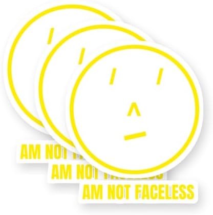I Am Not Faceless I Am Grammar Face Attitude Vinyl Stickers 3 Pack 3 Inch image 5
