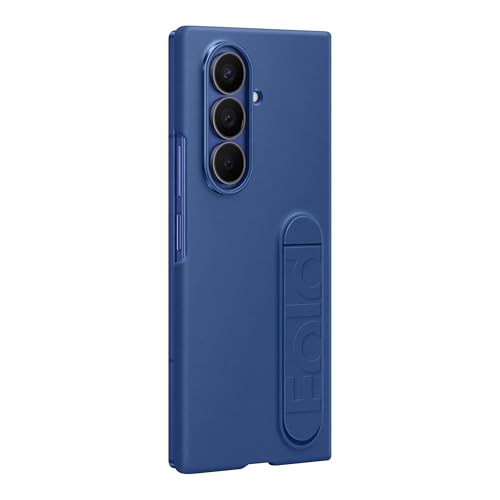 Image of Samsung Galaxy Z Fold7 Silicone Phone Case, Protective Cover with Stand, Secure Grip, Soft, Comfortable Design, US Version, Navy