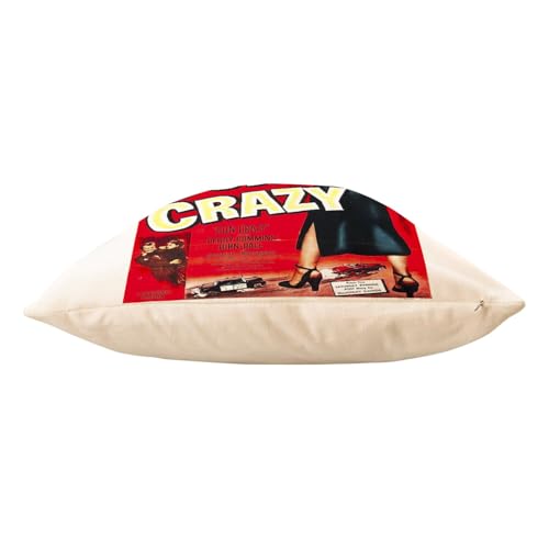 Coussin velours blanc de qualité supérieure affiche rétro Gun Crazy