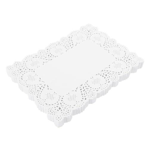 EPIGEIST 170 hojas Tapetes de Papel Rectangulares con Encaje para Platos y Postres Decorativos y Absorbentes para Fiestas Bodas y Repostería