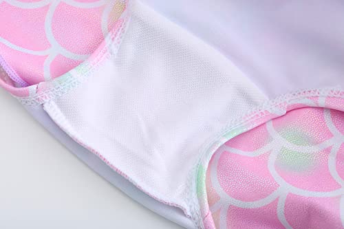 Image of Girls One Piece Unicorn Swimsuit Mermaid Swimwear Rainbow Bathing Suit