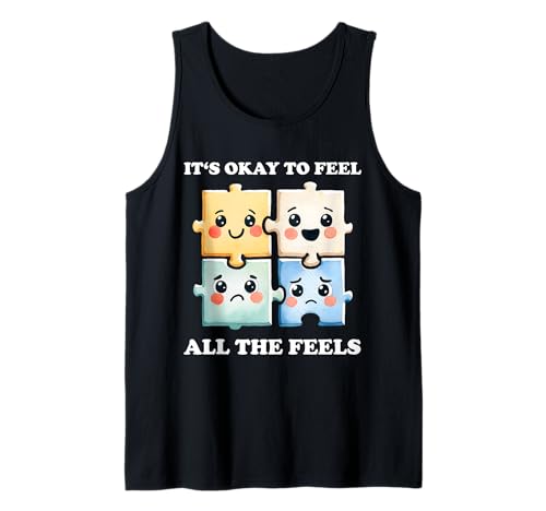 Its Okay To Feel All The Feels Puzzle Sentimientos Camiseta sin Mangas