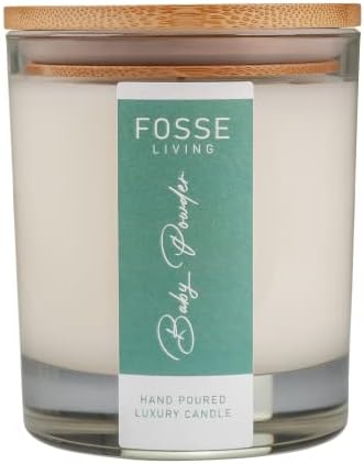 Baby Powder Soy Candle | Up to 40 Hours Burning Time | 100% Natural Soy & Coconut Wax | Vegan, Highly Scented & Reusable Jar