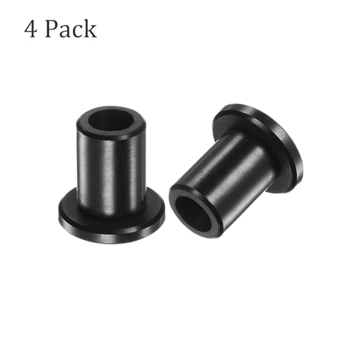 Kozelo 4 Stück Nylon-Flanschbuchsen [10,5 mm Bohrung x 16 mm Außendurchmesser x 26 mm Länge] Nylon-Kunststoffbuchsen für Welle, schwarz