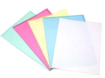 Amazon | 株式会社 万雄 クリアファイル A4 5色（青・赤・黄・緑