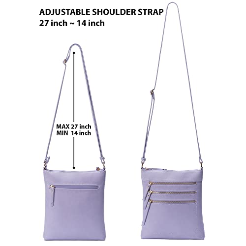 Image of Solene Crossbody Bag Functional Multi Pocket Messenger Purse Top Zip Closure Shoulder Handbag With Adjustable Strap