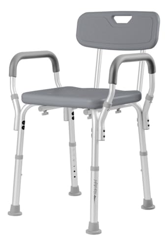 Banco Cadeira para Banho com Encosto e Apoio de Braços até 130kg Hidrolight