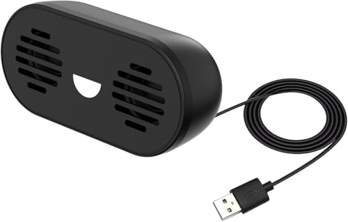 Bivoyud PC スピーカー USB ノートパソコン用小型ケーブル接続拡声器 LEDライト付き