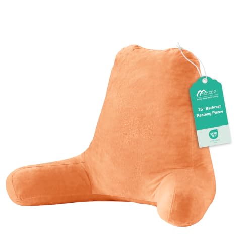 Image of Sasttie Reading Pillow for Bed, Back Pillow for Sitting Up, Orange