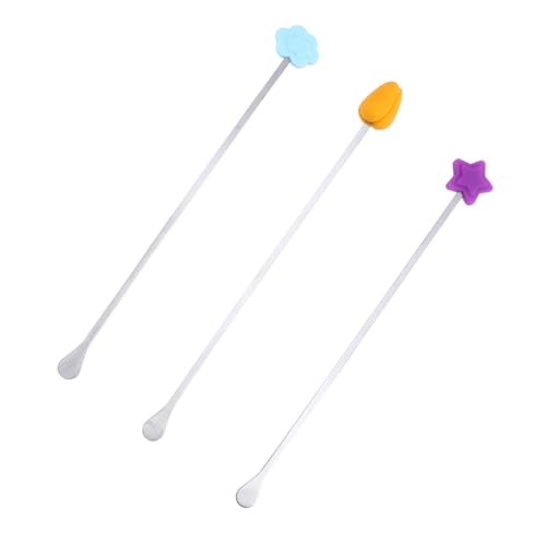 INOOMP Miscelatore Per Latte in Polvere Manico Lungo, Bacchetta Per Mescolare Latte in Polvere, Agitatore Leggero Per Bevande e Cocktail, Set Da 3 Pezzi Per Uso Domestico e Ragazzo Ragazza