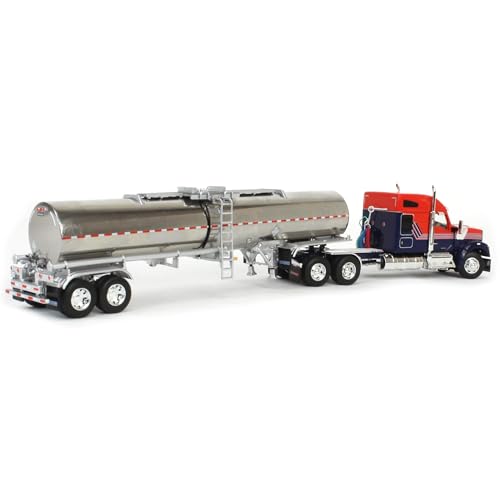 DCP First Gear 1/64 Red & Blue Kenworth W990 Camión Tráiler miniatura 3