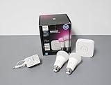 Philips Hue Color 75W A19 Smart LED Bulb 2PK + Hue Bridge - White and Color Ambiance
