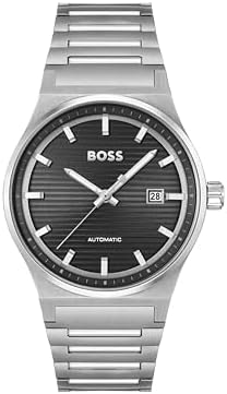 BOSS Candor Auto Relógio automático masculino, aço inoxidável, 5
