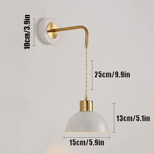 Lámpara de Pared con Pilas E27 Evita Obras Regulable con Pantalla Cristal 2