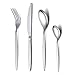 HOMQUEN Couverts à Couverts en Argent, 24 Pièces, Ustensiles en Acier Inoxydable, Ensemble de Service pour 6, Fini Miroir, Va au Lave-Vaisselle (Argent)