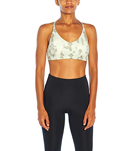 Jessica Simpson Sportswear Women's Standard Allie Medium Impact Sports Bra, Thyme Ripple Tie Dye, Large #TOP21