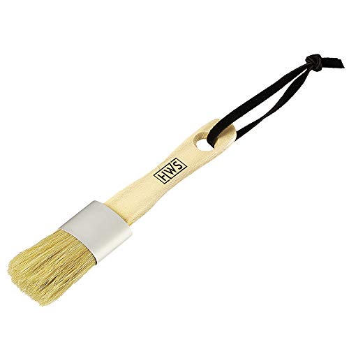 Professional Chalk Paint Brush and Wax Brush 2-Piece Set for Painting DIY Arts, Crafts, Furniture, and Hobby Projects on Wood, Sidewalks, Stencils or Custom Home Decor, Reusable