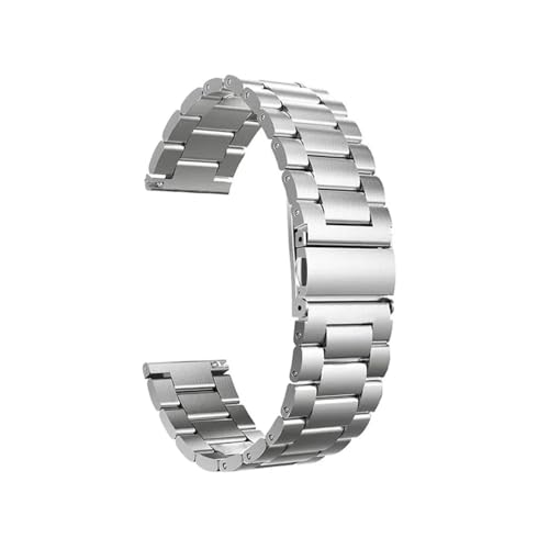 Bracelet en acier classique pour Galaxy Watch et Huawei GT, l'élégance métallique intemporelle