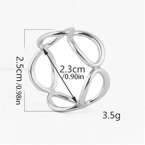 Image of Round Infinity Silk Scarf Ring Brooch for Women Fashion Circle Chain Shawl Scarves Buckle Clip Brooches Band Rings Size 12 Dainty Dress Accessories Jewelry