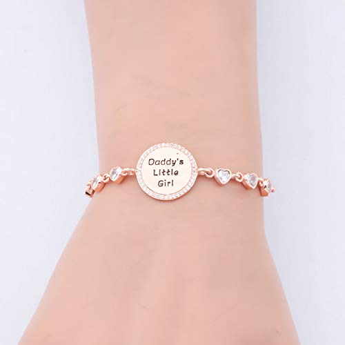 BEKECH Daughter Birthday Gift from Father Daddy’s Little Girl Daddy Girl Jewelry Graduation Gift for Daughters3