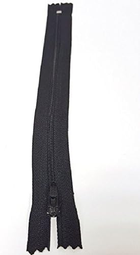 Closed End Nylon Auto-Lock Dress Zip - No. 3-12" (30cm) Long - Black (C580)