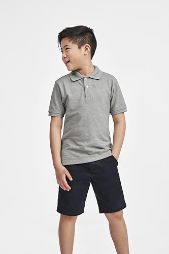The Children's Place,Boys,Multipack Short Sleeve Pique Polos,Redwood/Smoke/White 3-Pack,X-Small — view 3