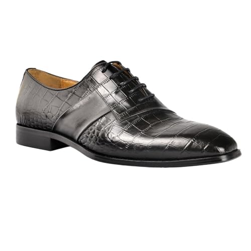 Men's Lace Up Derby Dress Shoes Genuine Leather Patterned Classic Business Formal Wedding Footwear