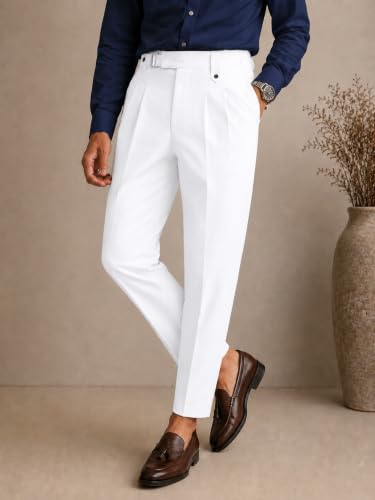 Image of TAGDO Men's Solid Colour Pant with Pocket || Casual Trosuer || Formal Trouser || Formal Slim Fit Pleated Pants for Men (2049)
