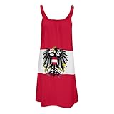 Beach Skirt for Women Austria Austrians Flag Dress Sleeveless Sexy Sling Skirt Fashion Sunshine Casual Wear Shoulder Strap Skirts M