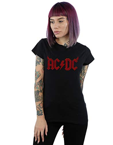Image of AC/DC Women's Horns Logo T-Shirt Black Medium