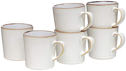 Ritzenhoff & Breker, Keramik, Kaffeebecher-Set Visby, 6-teilig, je 400 ml, Weiss