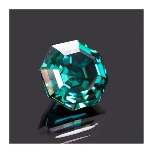 Moissanite libre octogonale résistant aux rayures 6mm pour création bijoux