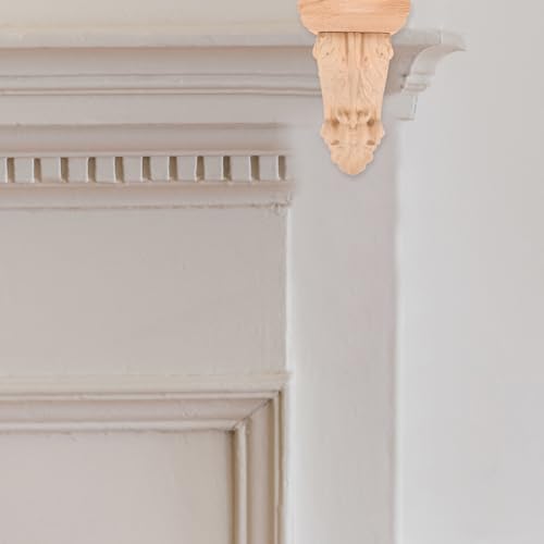 Soportes de madera tallada molduras beige PartyKindom para columnas 7