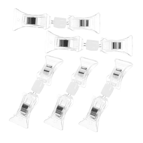 Veemoon 5 piezas Pinzas para Carteles Giratorias Clips Plásticos Soporte Señalización para Tiendas Supermercados Exhibición Rótulos Precio Multifuncional