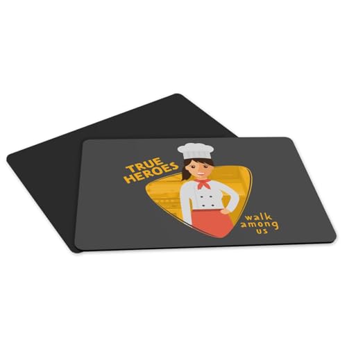 Set de table lot de 4 True Heroes en caoutchouc noir grand format - 5