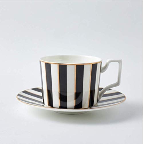 Unikalna konstrukcja filiżanki, filiżanka do espresso, filiżanka do herbaty, pozłacana ceramika filiżanka do kawy, zestaw filiżanek do mleka i herbaty, spodek uchwyt na łyżkę 250ml