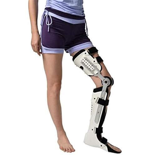 DLAZUM Ortesis para caída de pie, Rodillera, férula estabilizadora Ajustable para Pierna Completa, Rodillera, órtesis de Rodilla, Tobillo y pie, Rodillera Fija para li,Left Leg-One Size