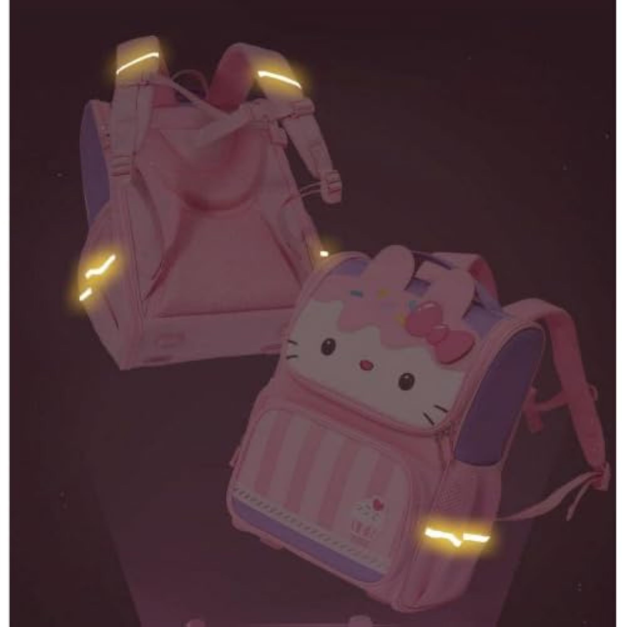 Anime Demon Theme Kids School Backpack