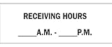 Brady 75183 Premium Fiberglass Traffic Sign: Industrial, 7' X 20', Legend 'Receiving Hours __Am-_ Pm'