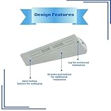 EVOKK Pack of 5 Door Stops, Heavy Duty Floor Rubber Stoppers, Anti-Skid Rubber Wedges, Durable Non-Slip Design, Works on Wooden Carpet Tile, Indoor Door Stopper Set, Grey - Image 5