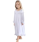 Flwydran Girls Nightgown Kids Toddler Sleep Dress Princess Nightwear for Girl 3-12 Year