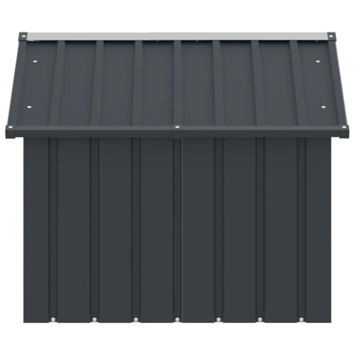 vidaXL Hundehütte Anthrazit 116,5x103x81,5cm Verzinkter Stahl Hundehaus Hütte