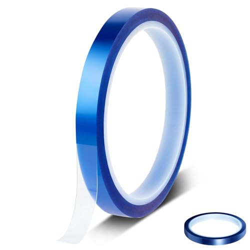 JJiaoLinin Nastro per Alte Temperature,10mm x 33m Kapton Tape Nastro Adesivo Resistente Alle Alte Temperature in Poliimmide Nastro Kapton ad Alta Resistenza per Mascheratura,Saldatura,Elettrico,Blu