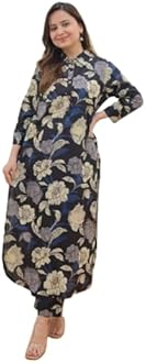 GRECIILOOKS Women's Rayon Floral Ethnic Co-ord Set