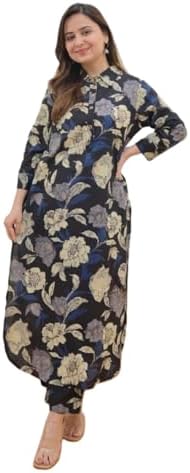 GRECIILOOKS Women's Rayon Floral Ethnic Co-ord Set