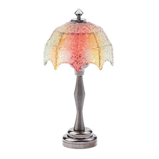 CAZSTYK Lámpara de mesa para sala de estar, muebles, casa de muñecas, accesorios de juego de simulación en miniatura, escena de vida, juego de rol, colección de pasatiempos, casas de muñecas, mesa | Ya disponible en tu tienda friki favorita! En mundofriki.es!