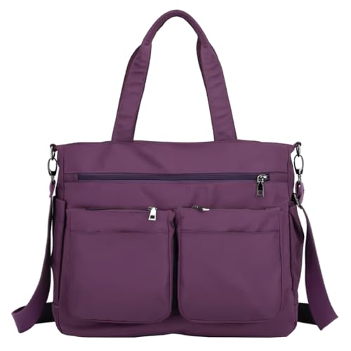Bolsa Feminina Sacola Grande Com Alça De Ombro Moderna Para Trabalho Passeio Faculdade (ROXO)