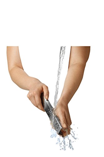 Kuhn Rikon 23058 Stainless Steel Tabletop Garlic Press with Maple Wood Base