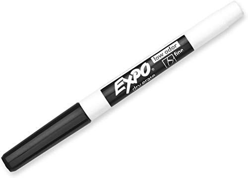 Image of Expo 86001 Low Odor Dry Erase Marker, Black, 12 Packs of 12 Markers, 144 Total